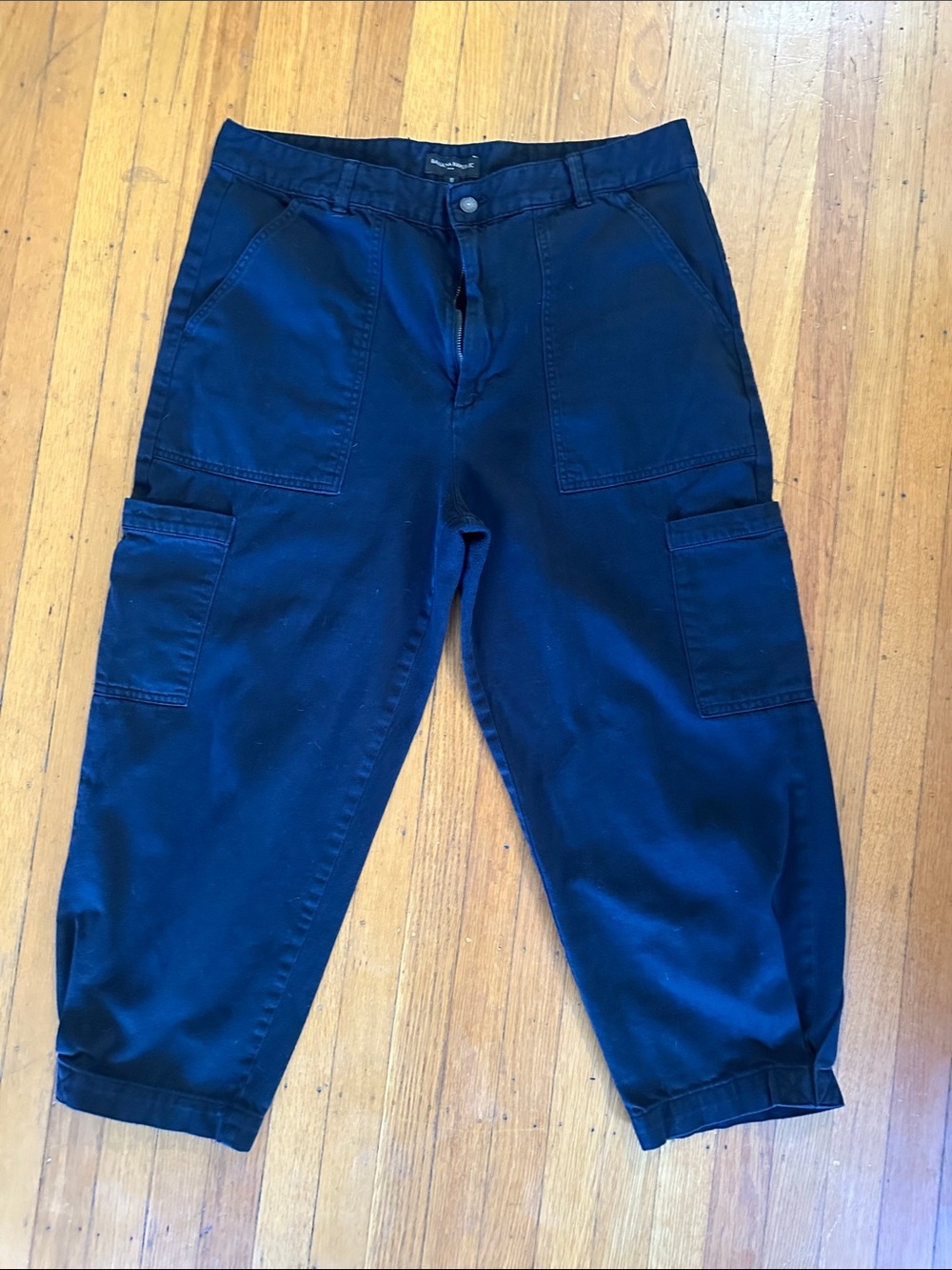 Women’s navy Barrel-style Pants - Classic Utility Style